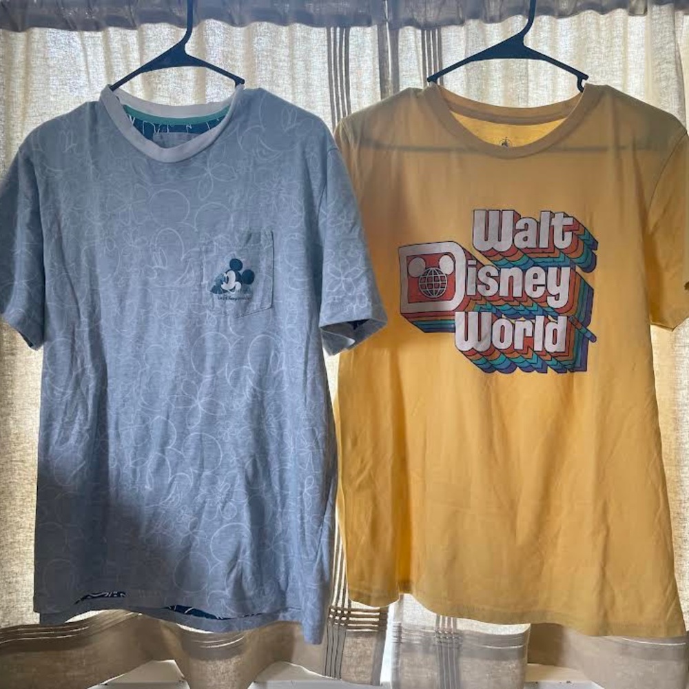 Lot of 2 Official Walt Disney World T Shirts